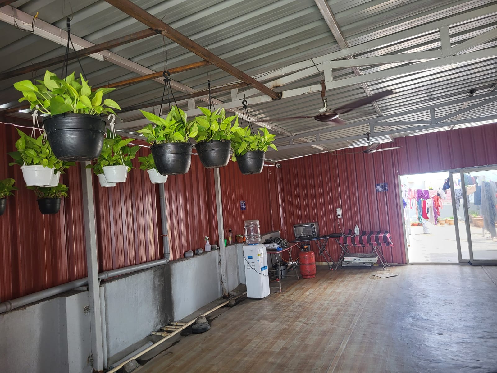 Terrace laundry and drying area at S A M Women's PG
